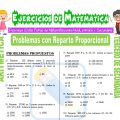 Problemas con Reparto Proporcional para Tercero de Secundaria