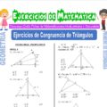 Ejercicios de Congruencia de Triángulos para Primero de Secundaria