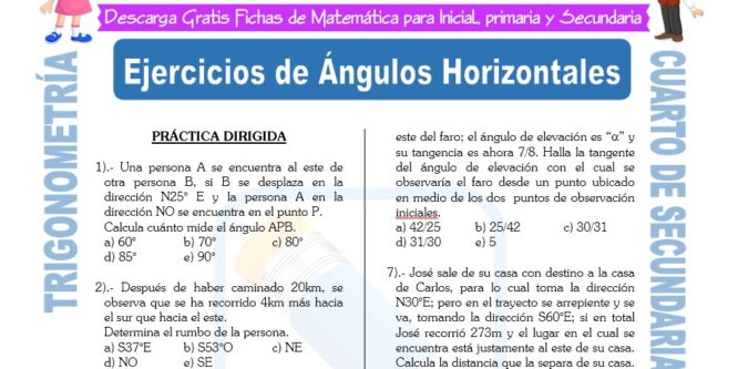 Ejercicios de Trigonometría para 4° de Secundaria | FICHAS GRATIS