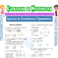 Ejercicios de Circunferencia Trigonométrica para Cuarto de Secundaria