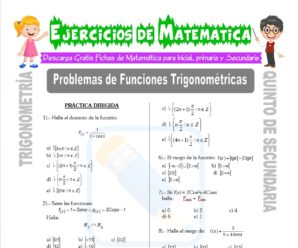 Problemas de Funciones Trigonométricas para Quinto de Secundaria