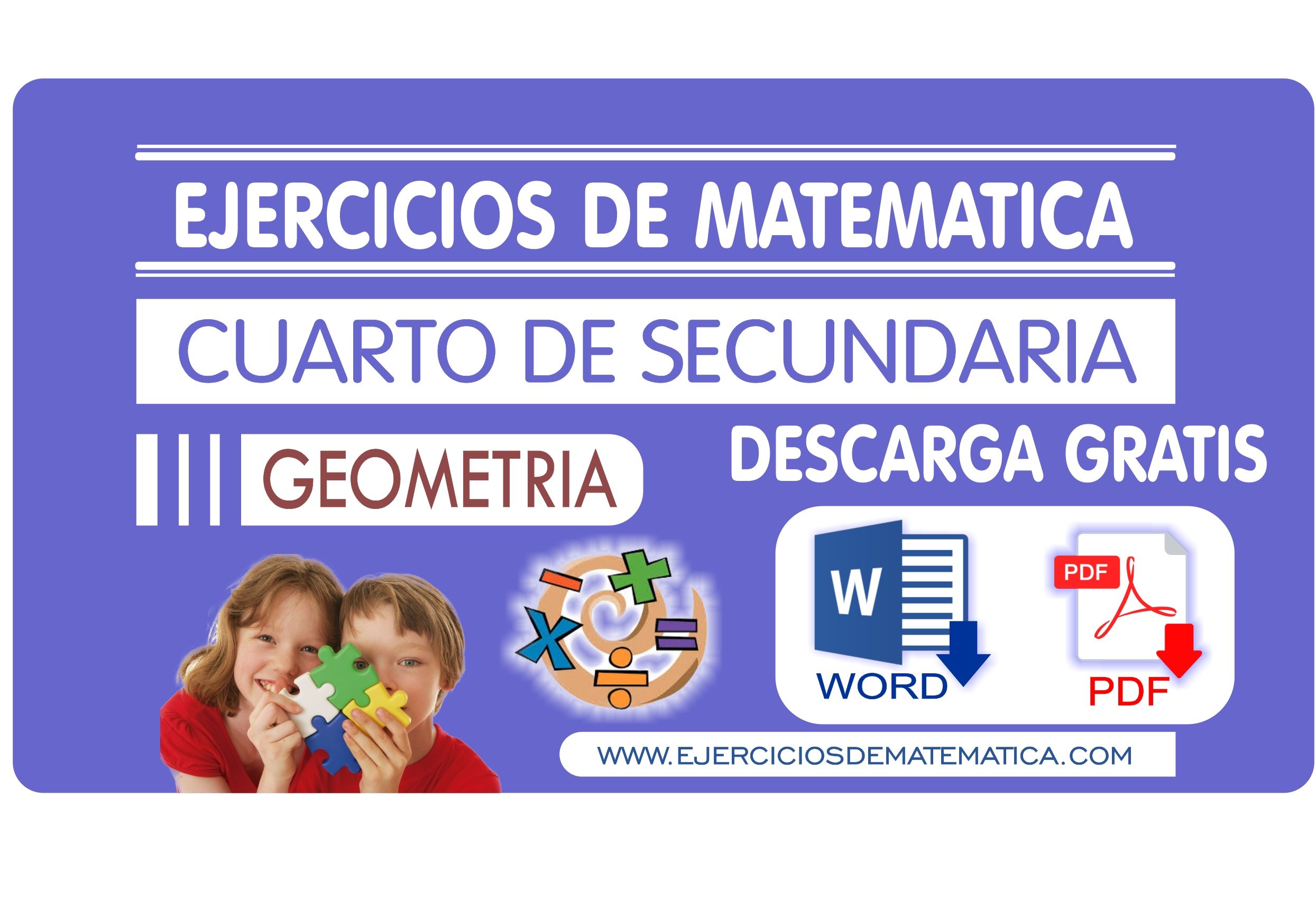 Ejercicios de Geometría para Cuarto de Secundaria | FICHAS GRATIS
