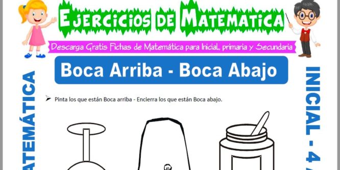Ficha de Actividades de Boca Arriba y Boca Abajo para Niños de 4 Años