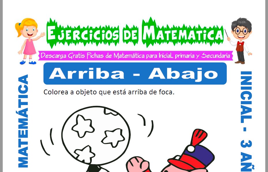 Ficha de Ejercicios de Arriba y Abajo para Inicial de 3 Años
