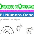 Ejercicios de El Número Ocho para Inicial de 3 Años