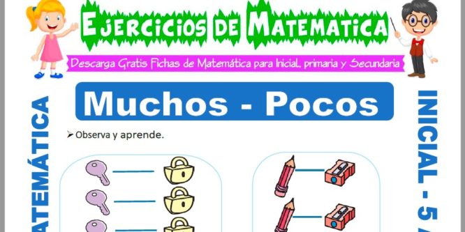 Ficha de Ejercicios de Muchos y Pocos para Niños de 5 Años