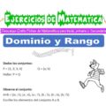 Ejercicios de Dominio y Rango para Quinto de Primaria