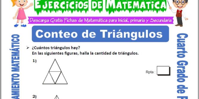 Ejercicios de Conteo de Triángulos para Cuarto de Primaria