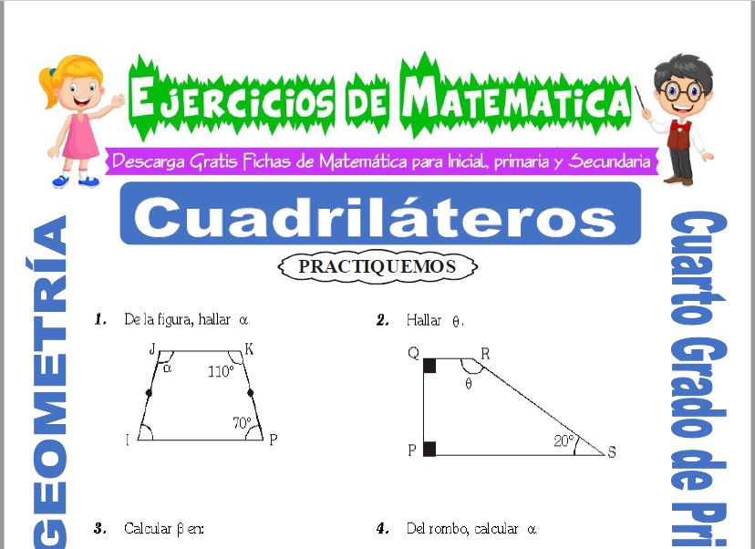 Ejercicios de Cuadriláteros para Cuarto de Primaria