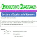 Ejercicios de Lectura y Escritura de Números para Tercero de Primaria