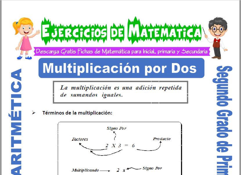 Multiplicación por Dos para Segundo de Primaria