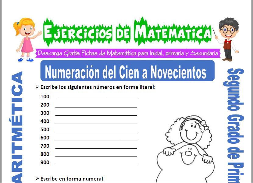 Numeración del Cien a Novecientos para Segundo de Primaria