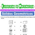 Ejercicios de Sólidos Geométricos para Tercero de Primaria